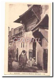 Morocco Meknes Postcard Old Gate Marabout Sidi Amed