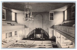 Litchfield Connecticut CT Postcard Congregational Church c1940 Vintage Antique