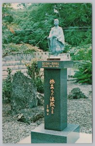 Church & Religious~Hilo Meishoin~Bronze Statuette St Honen~HI 1982~Vintage PC