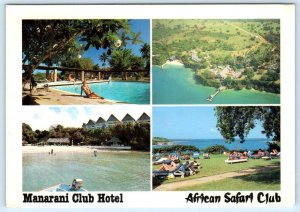 KILIFI, KENYA ~ African Safari Club MNARANI CLUB HOTEL 1987 ~ 4x6 Postcard