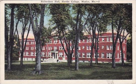 Richardson Hall Hardin College Mexico Missouri 1930