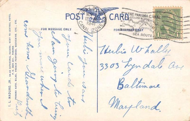 San Blas Islands Panama Indian Family Natives Antique Postcard K15313