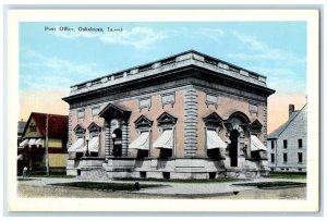 c1920 Exterior View Post Office Building Oskaloosa Iowa Antique Vintage Postcard