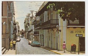 P2509, 1974 postcard old san juan street Puerto Rico