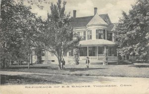 Residence of E.S. Backus, Thompson, Connecticut 1912 Vintage Postcard