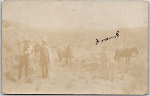 Whitman NB-Nebraska, 1910 Men Putting Away Wild Hay Horses RPPC Photo Postcard