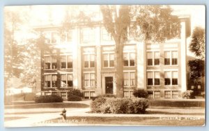 Warsaw New York NY Postcard RPPC Photo High School Building Smithers c1930's