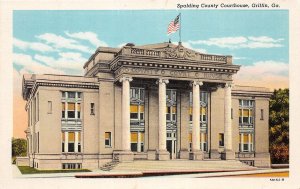 J61/ Griffin Georgia Postcard c1940s Spalding County Court House 172