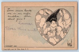 1907 Big Heart Women Some Men's Hearts Are In An Awful Condition Signed Postcard
