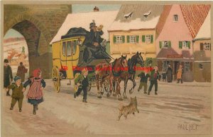 Germany, Kleinstadtleben im Winter, Paul Hey, Meissner & Buch No 1479