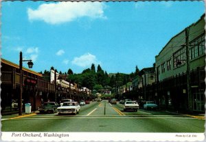 2~4X6 Postcards Port Orchard, WA Washington STREET SCENE & AERIAL VIEW~Marina