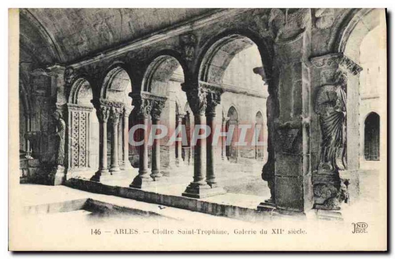 Postcard Ancient Arles Saint Trophime Cloister Gallery XII