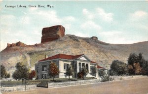 G58/ Green River Wyoming Postcard 1910 Carnegie Library Building