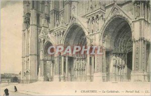 Old Postcard Chartres Cathedrale The South Gate