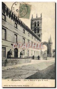 Old Postcard Montpellier School of Medicine and St. Peter's Church