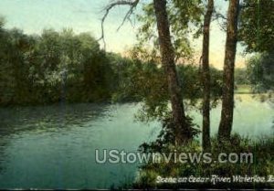 Scene on Cedar River - Waterloo, Iowa IA  