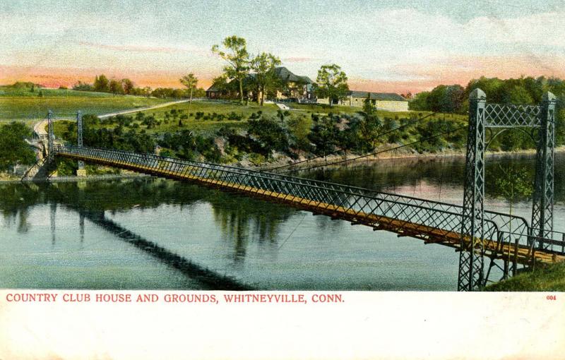 CT - Whitneyville. Country Club House, Bridge, Grounds