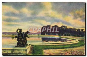 Postcard Old Versailles Parterres Water