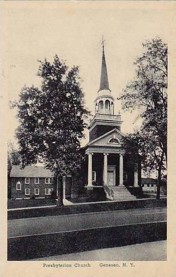 New York Geneseo Presbyterian Church Albertype