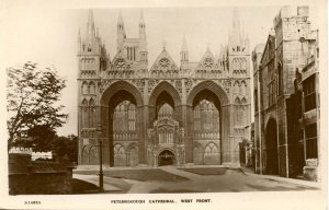 UK - England, Peterborough Cathedral, West Front.   *RPPC