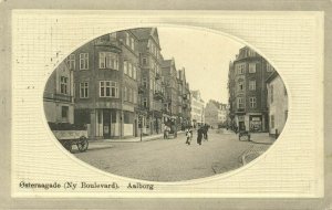 denmark, AALBORG ÅLBORG, Østeraagade, Ny Boulevard (1913) Embossed Postcard