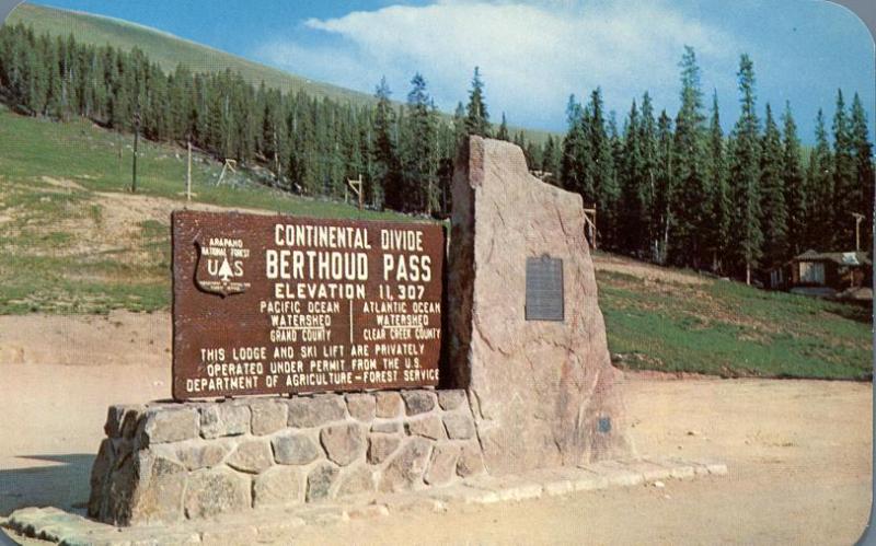 Continental Divide at Berthoud Pass - Highway US 40 - CO Colorado