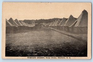 Charlotte North Carolina Postcard Company Street Camp Greene Panorama View 1918