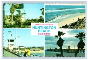 Vintage Huntington Beach California. Postcard &DE