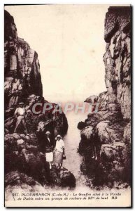 Old Postcard The Goufre Ploumanach Located At The Pointe du daible between a ...