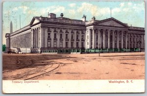 Vtg Washington DC Treasury Department 1907 Undivided Back View Postcard