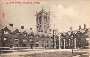 CAMBRIDGE UK~ST JOHN'S COLLEGE~2nd COURT STENGEL PUBL  POSTCARD
