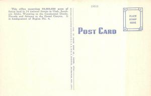OGDEN, UT Utah   UNITES STATES FOREST SERVICE BUILDING   c1940's Linen Postcard