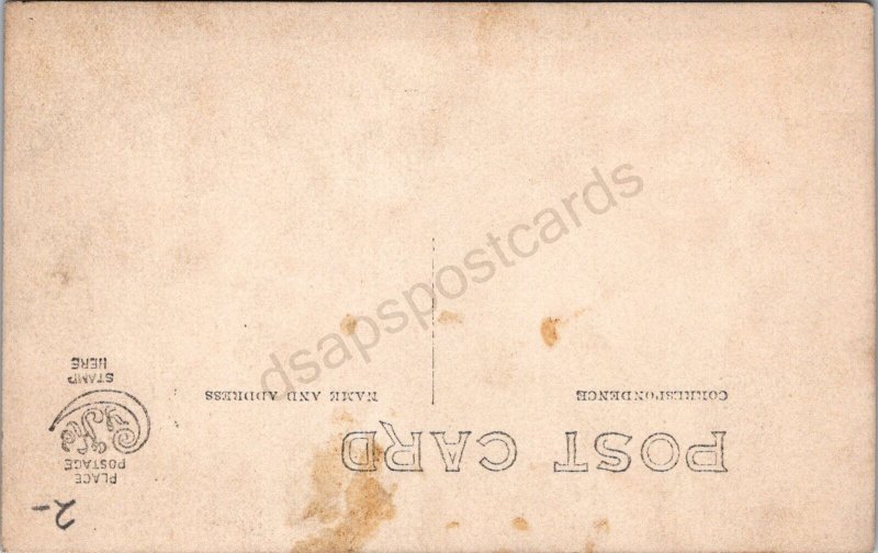 K13/ Interesting RPPC Postcard c1910 Children Pet Dog Cute173