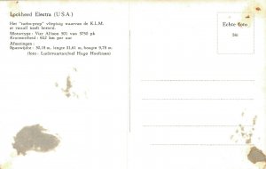 Aviation Lockheed Electra USA KLM Aircraft RPPC 03.54