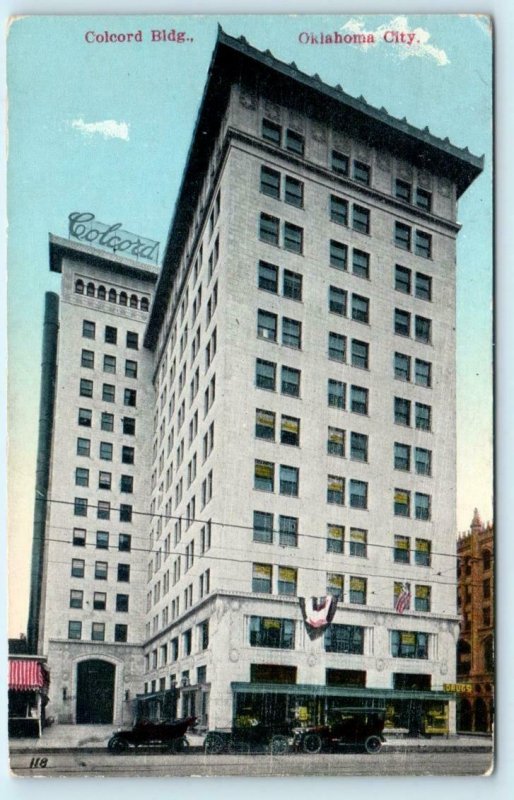 OKLAHOMA CITY, OK ~ COLCORD BUILDING ca 1910s Postcard