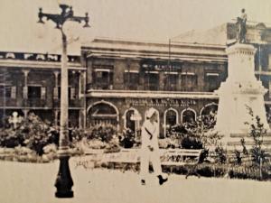 Postcard RPPC Plaza Library in Jamaica.   Y1