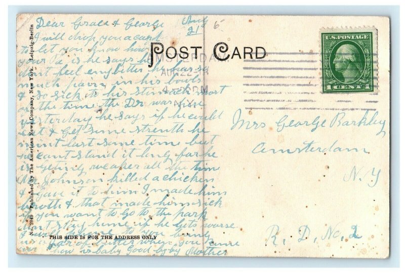 1913 St Mary's Hospital View, Amsterdam, New York NY Posted Postcard