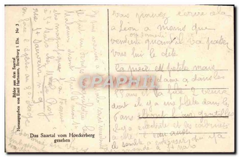 Postcard Old Das Saartal Vom Hoeckerberg Gesehen