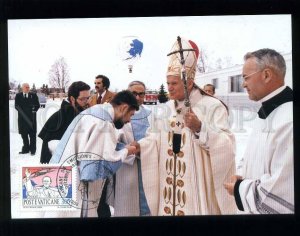 209517 VATICANE Pope Giovanni Paolo II in Anchorage Alaska USA maximum card