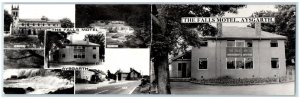 Aysgarth Yorkshire England Postcard The Falls Motel c1940's RPPC Photo Fold-Out