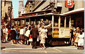 Cable Car Turntable San Francisco California  Powell &Hyde Cable Car Postcard