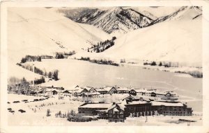 J67/ Sun Valley Idaho RPPC Postcard c1940 Snow Lodge Lake 28