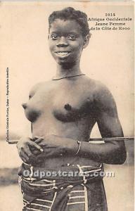 Afrique Officentale Jeune Femme de la Cote de Kroo African Nude Unused 