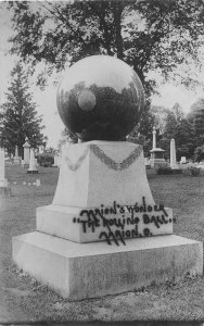 DC1/ Marion Ohio RPPC Postcard c1910 Cemetery Color Moving Ball Grave 67