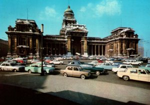 VINTAGE CONTINENTAL SIZE POSTCARD 1960s/1970s STREET SCENE LAW COURTS BRUSSELS