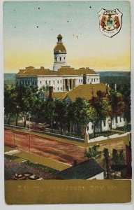 Jefferson City Missouri View of Capitol Building Gilded Embossed Postcard T14