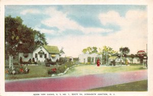 Monmouth Junction New Jersey Green View Cabins, White Border Vintage PC U11263