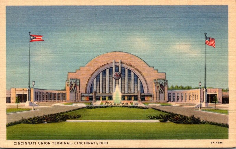 Ohio Cincinnati Union Terminal 1941 Curteich