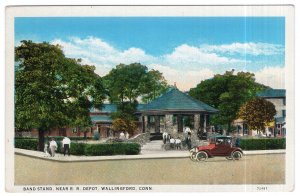 Wallingford, Conn, Band Stand Near R. R. Depot