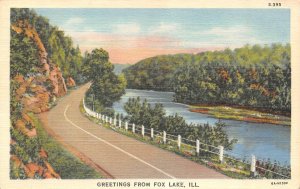 IL Illinois  FOX LAKE GREETINGS  Grant~Antioch Townships  LAKE CO  1943 Postcard